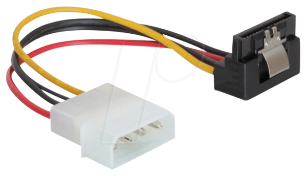 DELOCK 60121 - Molex 4 Pin Stecker > SATA 15 Pin Buchse 90°