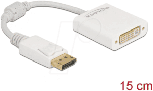 DELOCK 61010 - Adapter DisplayPort 1.1 Stecker zu DVI Buchse Passiv weiß