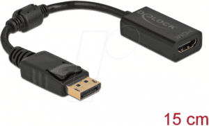 DELOCK 61011 - Adapter DisplayPort 1.1 Stecker zu HDMI Buchse Passiv schwarz