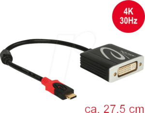 DELOCK 61213 - Adapterkabel USB Type-C Stecker > DVI Buchse DP-Alt Mode