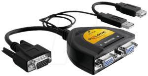 DELOCK 61968 - 2 Port VGA Data Splitter - 450 MHz