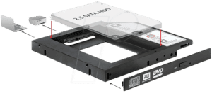 DELOCK 61993 - Einbaurahmen für SATA HDD/SSD in 5