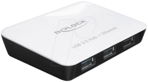 DELOCK 62431 - DELOCK  USB 3.0 3-Port Hub + 1x Gigabit LAN