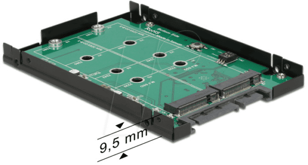 DELOCK 62590 - Konverter SATA 22pin > 2 x M.2 NGFF 9