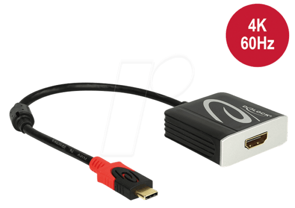 DELOCK 62730 - USB C Stecker auf HDMI 4K/60Hz Buchse DP-Alt Mode