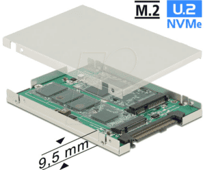 DELOCK 62786 - Konverter SATA-Express / U2 > M.2 / mSATA