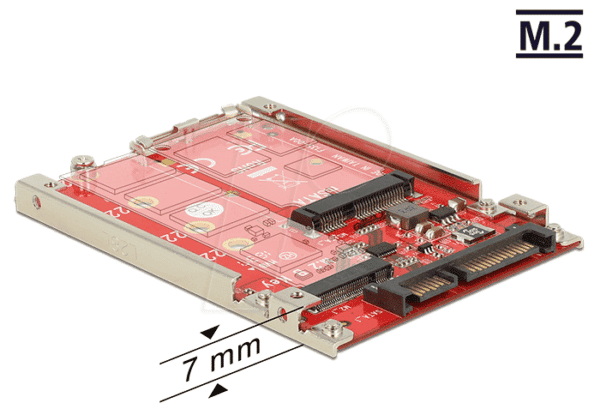 DELOCK 62859 - Konverter SATA 22 Pin > M.2 / mSATA