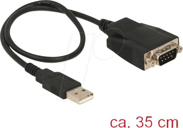 DELOCK 62958 - Delock Konverter USB 2.0 A Stecker > seriell DB9 Stecker ESD 35