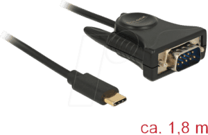 DELOCK 62964 - Delock Konverter USB C Stecker > seriell DB9 Stecker ESD 1