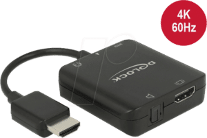 DELOCK 63276 - Adapterkabel HDMI Stecker > HDMI + Audio Extractor 4K