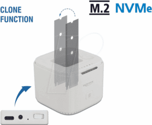 DELOCK 63331 - Docking- und Kopierstation 2x M.2 NVMe SSD