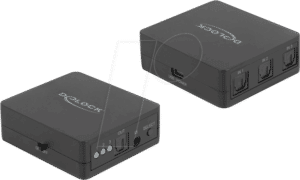 DELOCK 63395 - TOSLINK Switch 3x TOSLINK in > 1x TOSLINK out