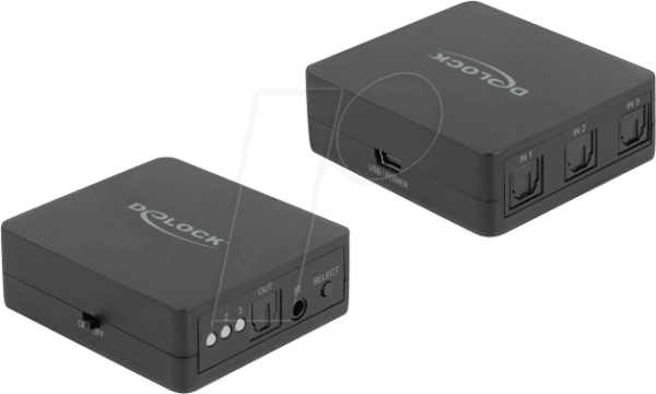 DELOCK 63395 - TOSLINK Switch 3x TOSLINK in > 1x TOSLINK out