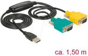 DELOCK 63466 - Delock Adapter USB 2.0 Seriell 2x 9 Pin Stecker