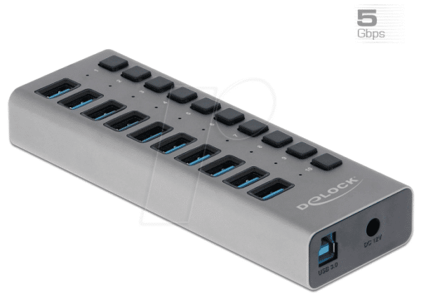 DELOCK 63670 - USB 3.0 10 Port Hub