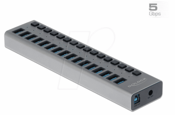 DELOCK 63739 - USB 3.0 16 Port Hub