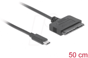 DELOCK 63803 - Konverterkabel USB-C zu 22 Pin SATA 6 Gb/s