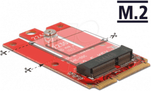 DELOCK 63909 - Delock Adapter Mini PCIe > M.2 Key E Slot