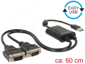 DELOCK 63950 - Delock USB 2.0 Konverter A-Stecker > 2x RS-232 seriell
