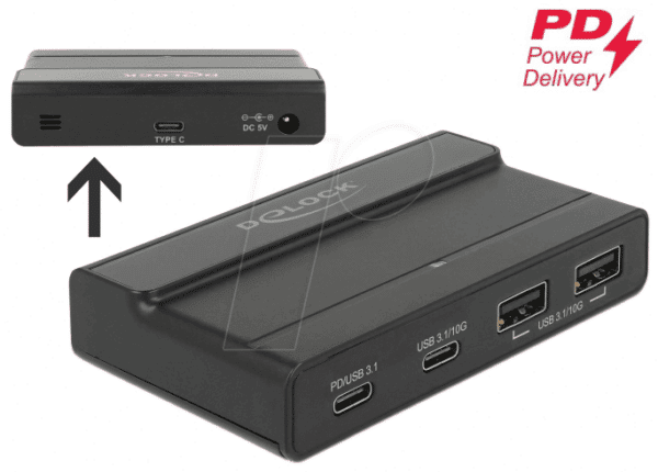 DELOCK 64054 - USB-C Multiport Adapter 2x Typ-A 3.1