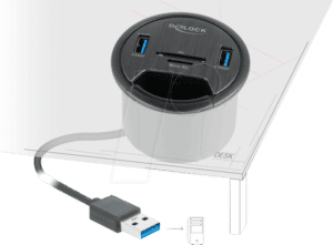 DELOCK 64152 - USB 3.0 2-Port Typ-A Tisch-Hub