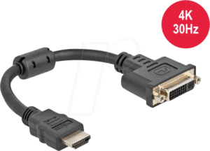 DELOCK 65206 - HDMI Stecker zu DVI 24+5 Buchse 4K 30 Hz