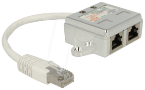 DELOCK 65224 - RJ45 Port Doppler 1xSt. - > 2xBu.  2x ISDN