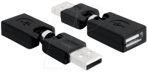 DELOCK 65260 - Rotationsadapter USB 2.0 A Stecker auf A Buchse