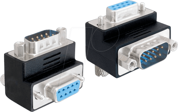 DELOCK 65266 - Adapter Sub-D 9Pin Stecker/Buchse 90° gewinkelt