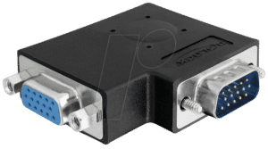 DELOCK 65345 - Adapter VGA Stecker/Buchse 90° seitlich gewink.