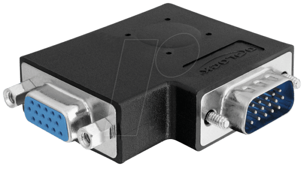 DELOCK 65345 - Adapter VGA Stecker/Buchse 90° seitlich gewink.