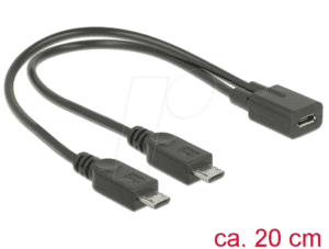 DELOCK 65440 - USB micro-B Buchse > 2x USB micro-B Stecker