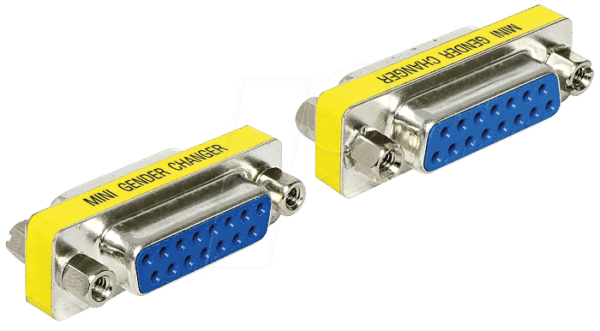 DELOCK 65480 - Adapter Sub-D 15Pin Buchse/Buchse