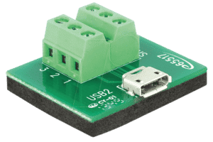 DELOCK 65517 - Micro USB Buchse > Terminalblock 6 Pin