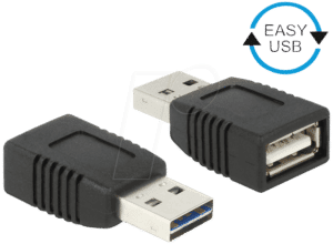 DELOCK 65520 - EASY USB 2.0 A Stecker auf USB 2.0 A Buchse