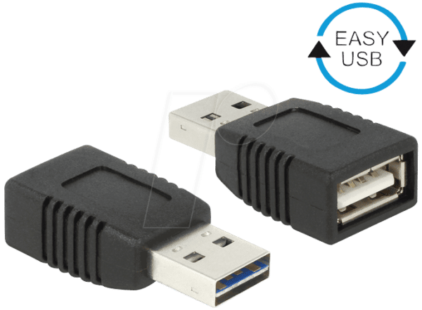 DELOCK 65520 - EASY USB 2.0 A Stecker auf USB 2.0 A Buchse