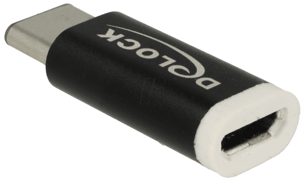 DELOCK 65678 - USB 2.0 Micro B Buchse auf USB Type-C Stecker schwarz