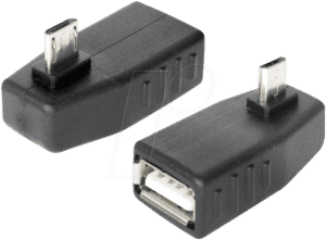 DELOCK 65474 - USB Micro B Stecker auf USB A Buchse OTG 90° gewin.