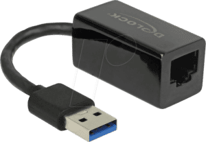 DELOCK 65903 - Adapter USB 3.0 Typ-A>1x LAN RJ45 kompakt schwarz