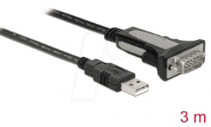 DELOCK 65962 - Adapterkabel USB-A auf Seriell RS232 / DB9 3 m