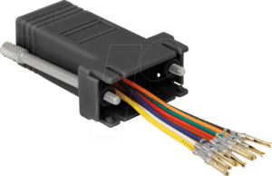 DELOCK 66165 - Adapter Sub-D 9Pin Bu > RJ45 Bu.   Montagesatz schwarz