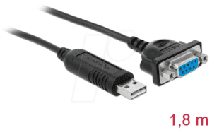 DELOCK 66281 - USB 2.0 A Stecker auf RS-232 Buchse