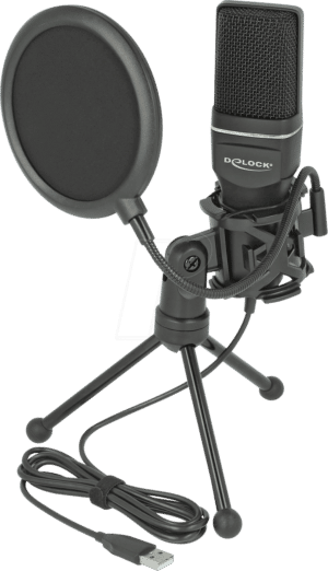 DELOCK 66331 - Kondensator Mikrofon mit Pop Filter