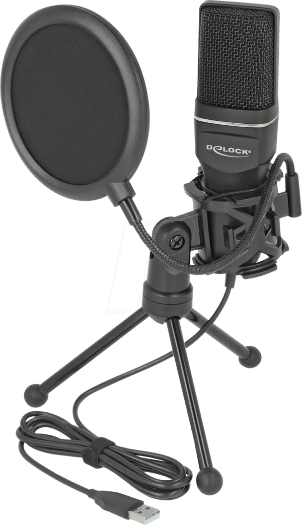 DELOCK 66331 - Kondensator Mikrofon mit Pop Filter
