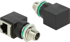 DELOCK 66565 - Adapter M12 8 Pin X-kodiert Stecker > RJ45 Buchse