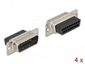 DELOCK 66709 - D-Sub 15 Pin Crimp Stecker