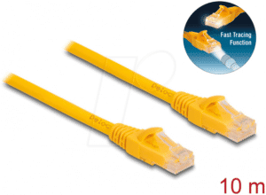 DELOCK 80105 - Patchkabel Cat.6A U/UTP Fast Tracing 10 m