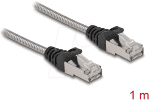 DELOCK 80108 - Patchkabel Cat.6A U/FTP mit Metallmantel 1 m