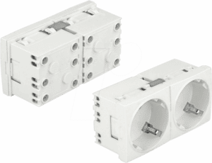 DELOCK 81325 - Easy 45 Schutzkontakt-Steckdose 2-fach 45°