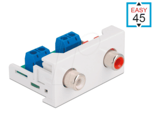 DELOCK 81338 - Easy 45 Modul 2 x Cinch Buchse 22